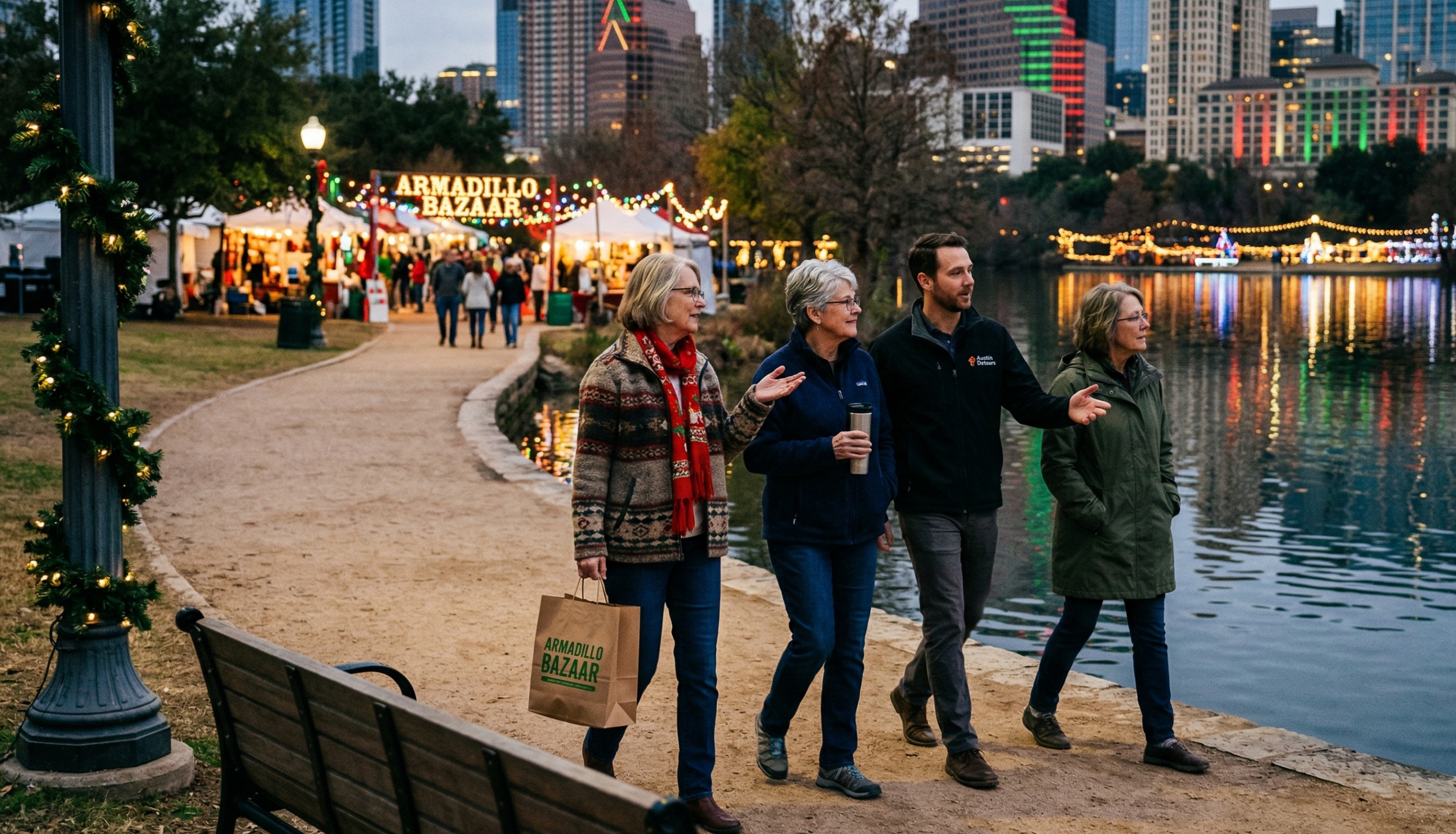 Private Walking Tour in Austin Christmas Lights & Heritage