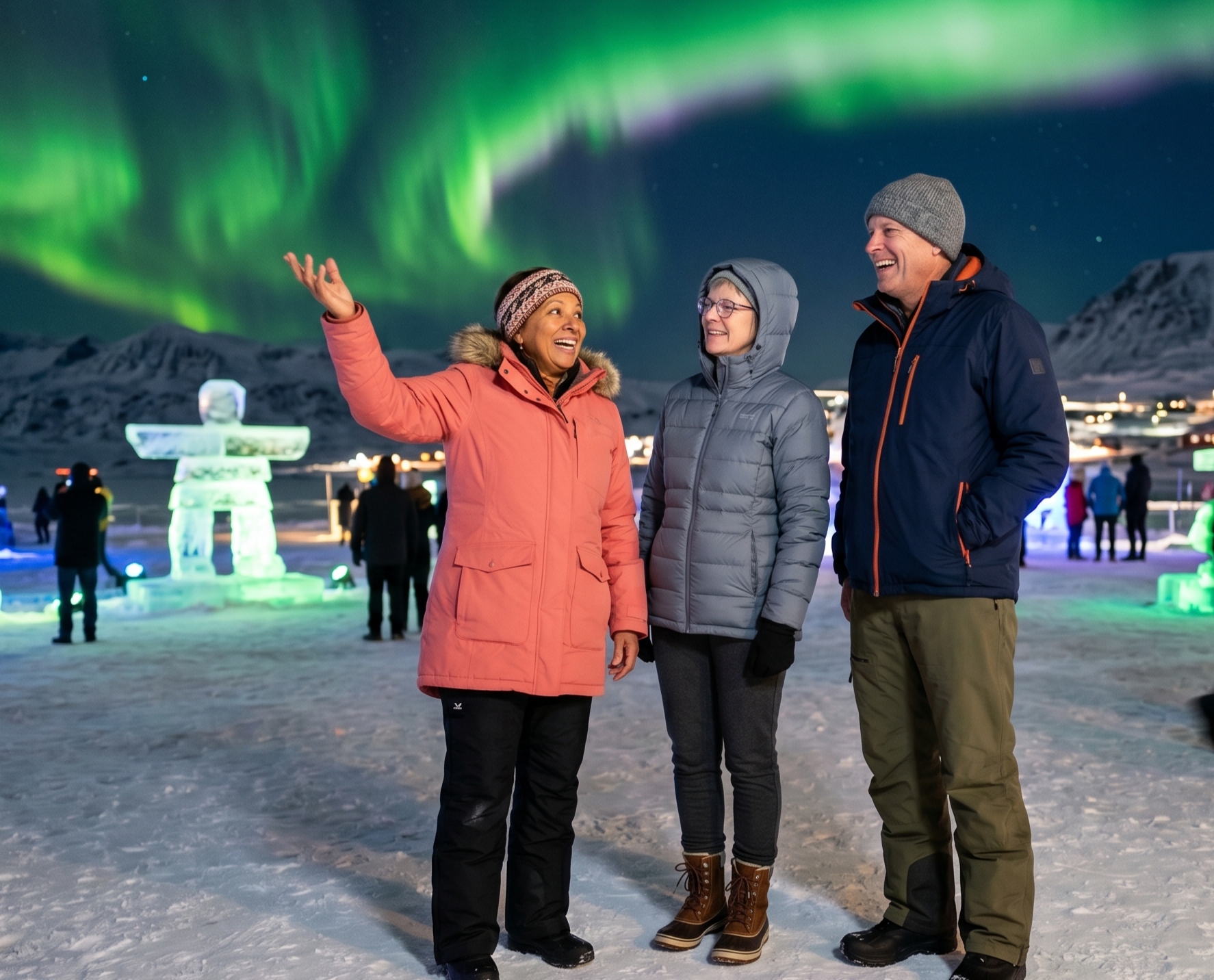 Private Cultural Northern Lights Walking Tour in Historic Nuuk